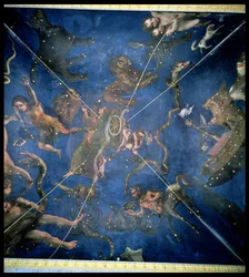 Tierkreiszeichen, Detail von der Decke der Sala dello Zodiaco, 1579